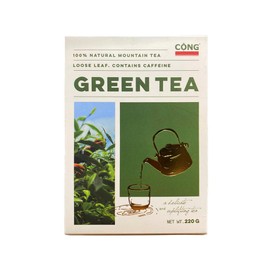CONG CAPHE - Natural Mountain Tea, Loose Leaves Tea, Rich And Aromatic (220GR, GREEN TEA)