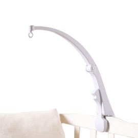 let's make Bed Mary Arm Mobile Holder Baby Clip Type Folding Crib Compatible Mobile Attachment Sleeping Bedding Baby Toy (White)