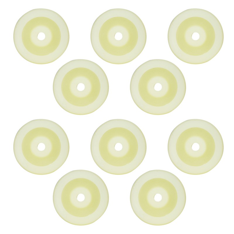 10pcs White Nylon Wheel 2.5 Inches Nylon Round Pulley Caster