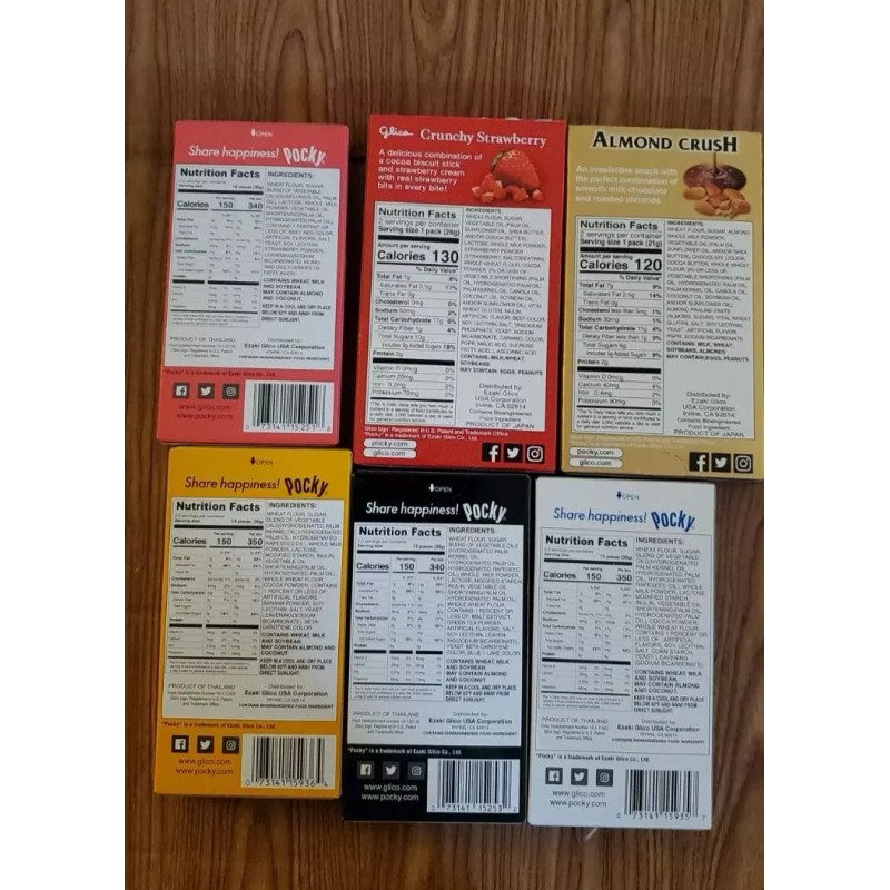 GLICO 6 PACK POCKY BISCUIT STICK CHOCOLATE,STRA