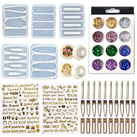 ICONIC Forever 37 Pieces Hair Clip Mould Jewellery Making Set, Glitters, Clips Accessories, Gold