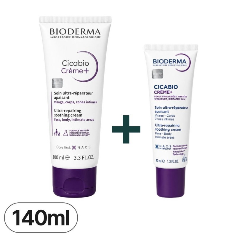 바이오더마 시카비오 크림+ 플러스 100ml + 40ml 중분자 히알루론산 딥리페어