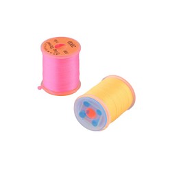 Pokinge Strong Fly Fishing Line, 200D Pink Orange Fly Tying Thread Strong Fluorescent Nylon Fishing Hook Line Outdoor Auxiliary Tools for Fishing
