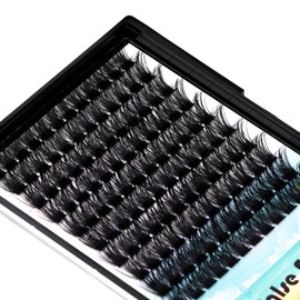 Dedila Large Pack 8-20mm to Choose D Curl Cluster Eyelash Extensions D Curl Wide Stem Individual False Eyelashes Dramatic Volume Eye Lashes Set Home DIY Lashes (20mm)