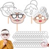 Hollowfly 30 Sets Grandparents Day Craft Mask DIY Art and