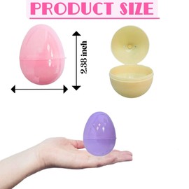 GiftExpress Pastel Color Easter Eggs - 50 Piece Assorted Bulk 2.3" x 1.75" Plastic Eggs Hinged - Adult & Kid Party Toys for Gift Easter Baskets or Egg Hunt Decor