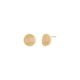 Gold&Deer 14K Goldfield Matte Curve Round Earrings Yellow Gold / 골드앤디어 14K 골드필드 매트 커브 라운드 귀걸이 옐로우골드