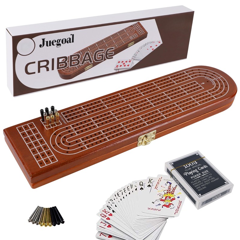 Juegoal juego de mesa de madera de cribbage 3 pistas