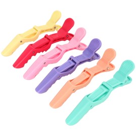 MOTIBACK Haarklammern Friseurbedarf, Abteilklammern Friseur, Haarclips zum Stylen und Schneiden, Kunststoff Haarklammer für Wellen, Färbung und Styling, 6 Packs