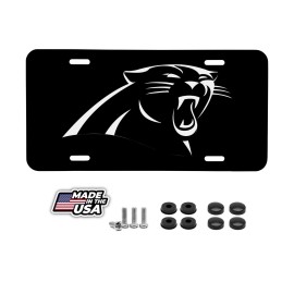 Unbranded Carolina Panthers! Aluminum Laser Engraved Front License Plate!!