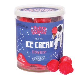 Super Garden Freeze Dried Ice Cream Strawberry With Glaze | Crunchy and Creamy Freeze Dried Candy | Strawberry Ice Cream loved by Kids | Perfect Backpacking Food | No Melting Freeze Dried Dessert for On-the-Go Enjoyment | Space and Astronaut Food | 1.59o