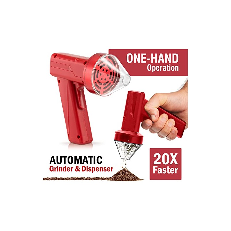 Auto9 Electric Herb Grinder with Auto Dispensing - Red