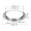 PATIKIL 7" Duct Connector Flange, 2 Pack Metal Straight Pipe