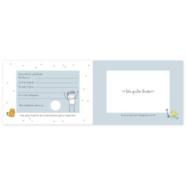 Gift for Big Brother: "Little Brother + Big Brother" Book (Eco, Recycled Paper, Memory Album/Photo Album for Birth Siblings)
