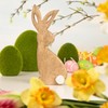 com-four® Decorative Rabbit Made of Mango Wood, Decorative Wooden Easter