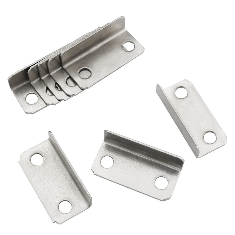 ITROLLE 8PCS Metal Reliable Efficacy Angled Drawer Lock Strike Plate