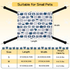NIEITRK Ferret Cage Kitten Bed Ferret Hammock Guinea Pig Hammock Rat Hammock Ferret Bed Chinchilla Hammock Hamster Hammock Cat Cage Accessories Rabbit Cage Accessories