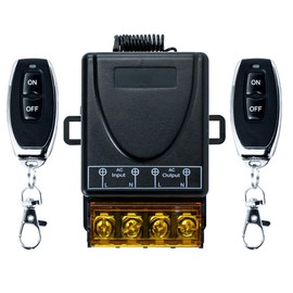 Hosyond Wireless Remote Control Switch AC110V/120V/240V 40A Relay Switch 433Mhz RF Remote Switch for Lights Pump Household Appliances Security Systems