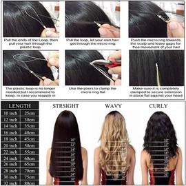 ALISY Human Hair Ring Loop Hair Tip Extensions Remy Hair Color Wig Extensions 50pcs (16inch, 8#)
