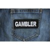 Gambler Patch - 4x1.5 inch - Embroidered Iron on Patch