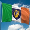 Irish Flag - Ireland Flag with Crest Harp - Tri-Colour