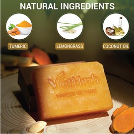 Turmeric & Lemongrass Soap Bar, Cleansing Soap Bar for Face and Body with Natural Ingredients, Soap for Men, Women and All Skin Types