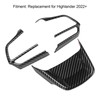 3pcs Steering Wheel Trim Kit Carbon Fiber Color ABS Frame