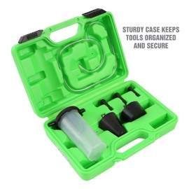 OEMTOOLS 27311 Power Steering and Brake Bleeder Kit, Removes Air from Fluid Lines After Repairs, Vacuum Adapter Kit for Reservoir Bleeding, Compatible with Most Pumps and Systems