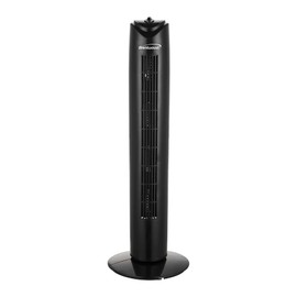 Brentwood 32” Portable Quiet Tower Fan with 3-Speeds, Powerful 16 FT/S Velocity, Wide 60° Oscillation, 2H Timer, Built-in Carry Handle (Black)