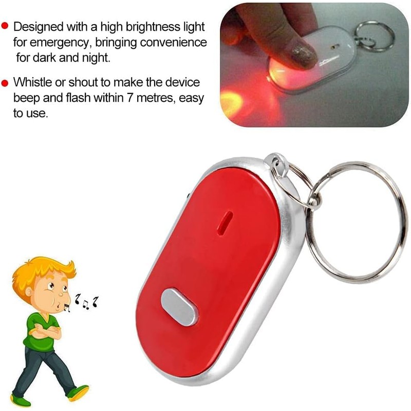 KeyFinder(Red), Keychain Locator for Finding Lost Keys, Smart Key Finder,