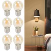 6Pcs Vintage LED Light Bulb Gold Glass Dimmable G45 E27