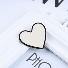Iaceble Heart Hair Barrette White Heart Hair Side Clip Minimalist Heart Hair Clips Pin Cut Love Heart Hairpins Clip Decorative Hair Accessories for Women and Girls Headdress(White heart)