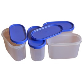 Tupperware Modular Mates Oval 2 Container Set, 1.1 Litres, 4-Pieces