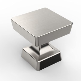 Asidrama 5 Pack 1-1/4 inch Brushed Satin Nickel Kitchen Cabinet Knobs Dresser Knobs Drawer Knobs Cabinet Hardware Zinc Knobs for Dresser Drawers