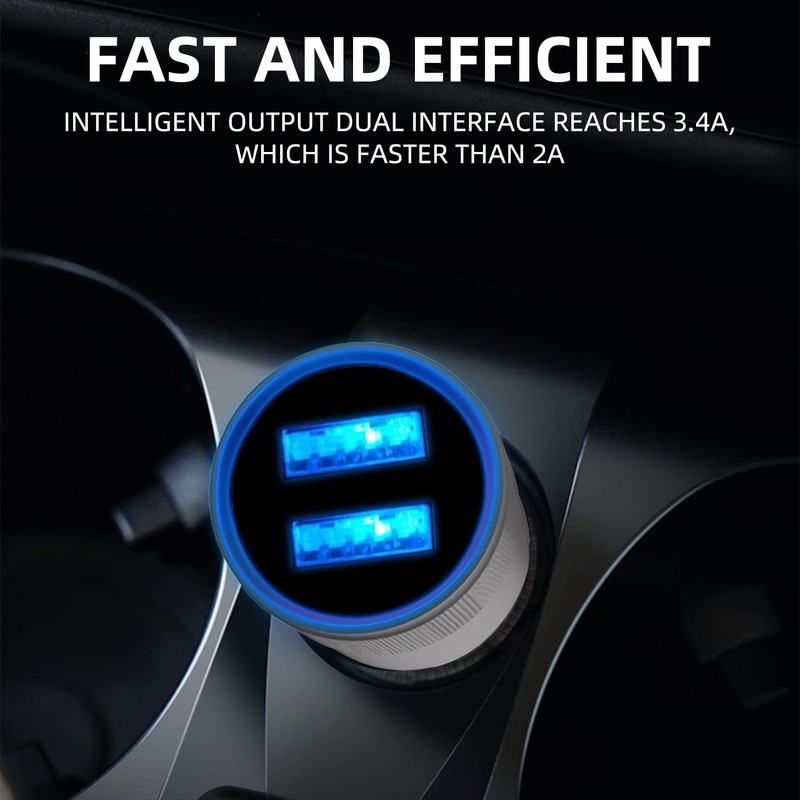 Dudao Car Charger 2 x USB 3.4A Grey R5S