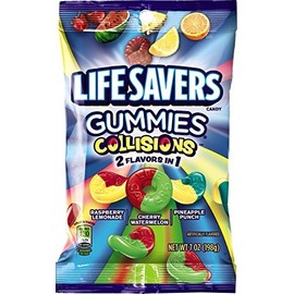 Lifesavers, Gummies, Collisions, 7oz Bag (Pack of 4) by Life Savers