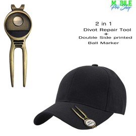 Mobile Pro Shop Divot Repair Tool for Golf with Double-Sided Removable Magnetic Ball Marker – Premium Divot Fixer Tool – Durable, Lightweight, Ergonomic Design – Perfect for Golf Enthusiasts