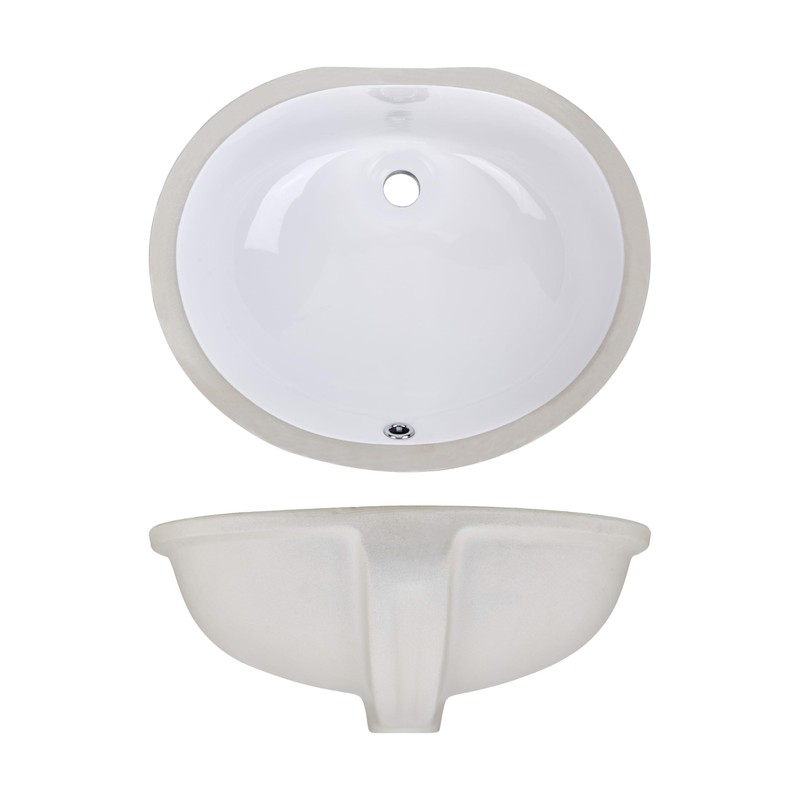 Wells Sinkware 17-inch Oval Undermount Bathroom Sink – Single Bowl,