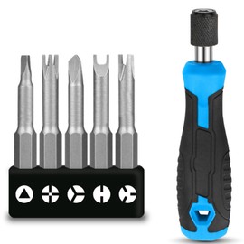 Lcyen 5-Piece Special Shaped Screwdriver Set, Triangle Screwdriver, 50 mm Specially Shaped Screwdriver Set, U-Shape Y Type Inner Cross Three-Point Screwdriver Bit with Handle