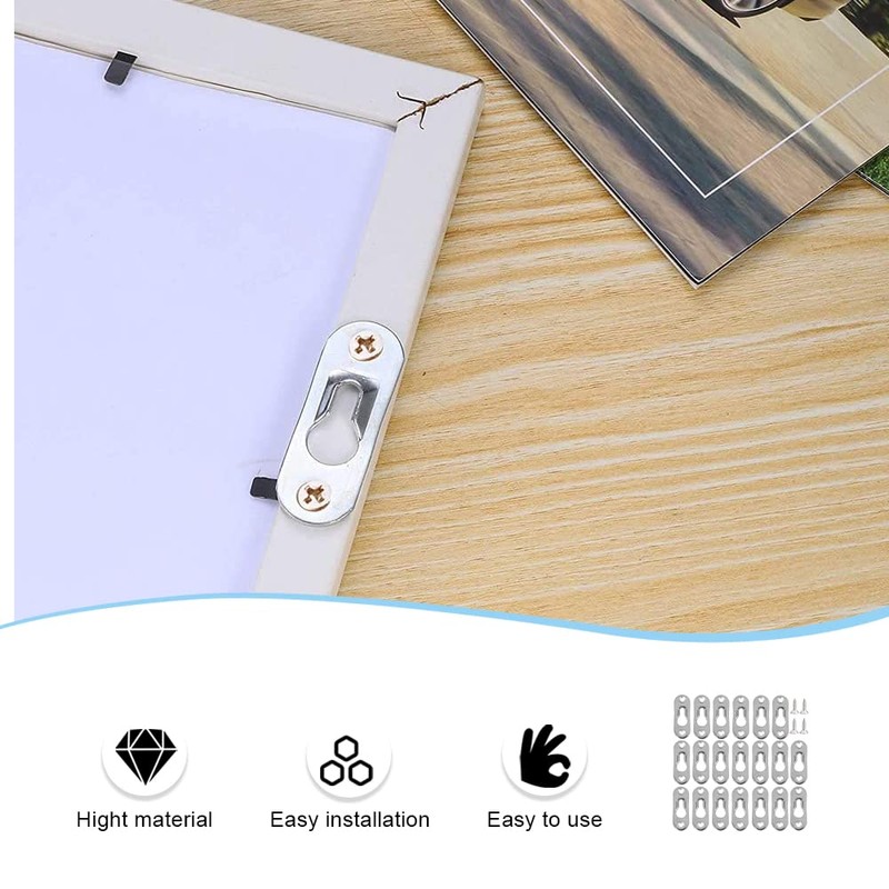 20 Pcs Keyhole Hangers Heavy Duty Keyhole Hanging Plates 45mm*16mm