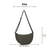 Quilted Crescent Crossbody Bag for Women – Lightweight Nylon Half