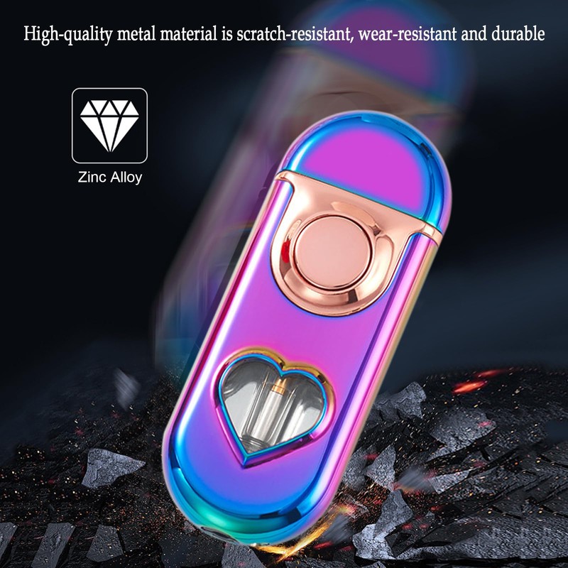 Torch Lighter, Dual Flame Butane Lighter Refillable, Windproof Adjustable Jet