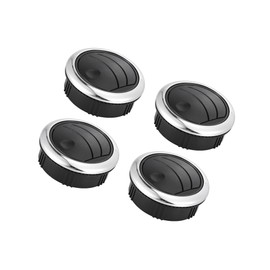 INFINAUTO 4Pcs Round AC Air Outlet Vent Louvered Dashboard Electroplate Knob for RV Bus Boat Yacht Caravan 87mm 75mm Stylish Design