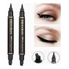 Delineador Ultra Resistente Agua Negro+sello Delineador Ojos Negro