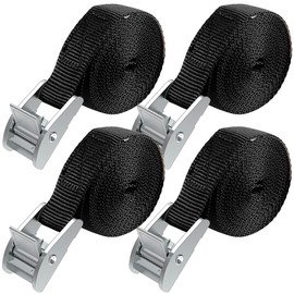 AWELCRAFT Loading Belt, 9.8 ft (3 m) x 4, Breaking 440.5 lbs (200 kg), GS Certified, Multi-purpose, Fastening Belt, Tie Down Belt, Cable Tie, Packing Belt, Luggage, Fastening Band, Car Belt, Motorcycle Belt, Earthquake Countermeasure, Simple Storage Bag 