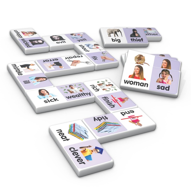Junior Learning Synonyms Match & Learn Dominoes, Multicolor