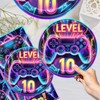 Vlipoeasn 146pcs 10th Birthday Video Game Party Plates, Purple 24