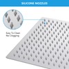 Lordear 16 Inch Rainfall Shower Head Solid Square Ultra Thin