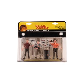 Woodland Scenics G Scale Scenic Accents Figures/People Striking Picketers