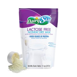 DairySky Lactose Free Milk Powder 11oz (Pack of 6) - Skim Milk Powder, Non GMO Fat Free for Baking & Coffee, Kosher with Protein & Calcium | Great Substitute for Liquid Milk | RBST Hormone-Free